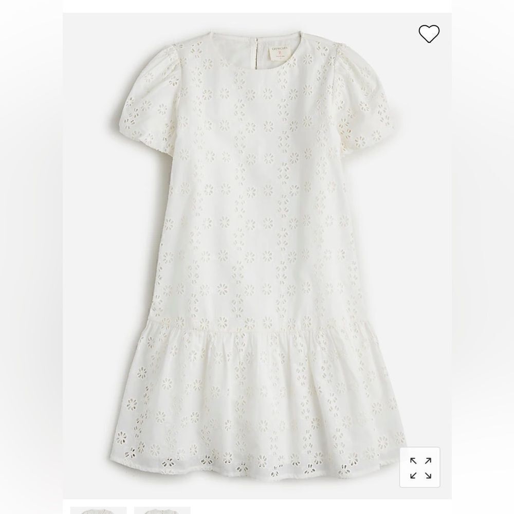 J. Crew Girls' puff-sleeve eyelet dress*